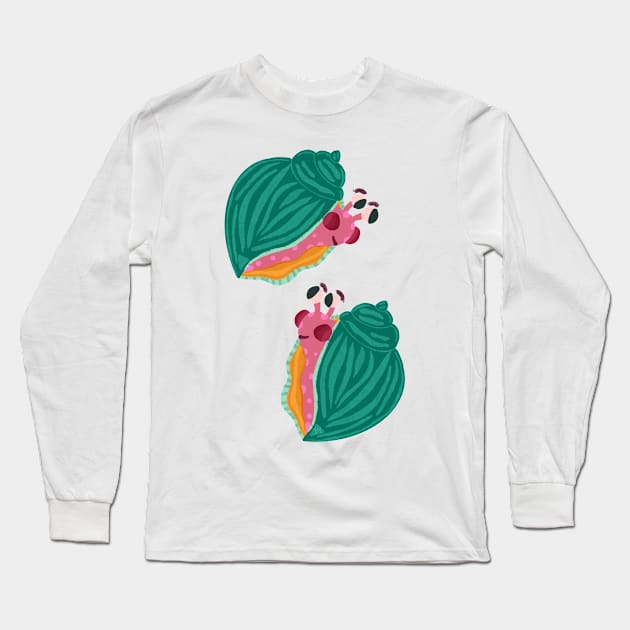 Periwinkle Sea Slug Long Sleeve T-Shirt by Ipoole